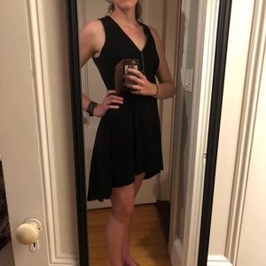 Black high low dress